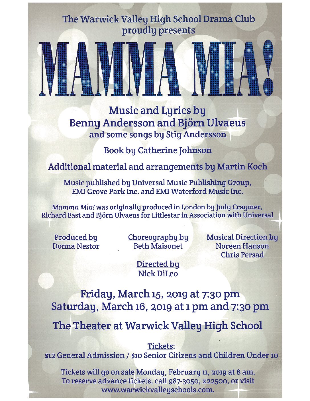 MAMMA MIA at WVHS