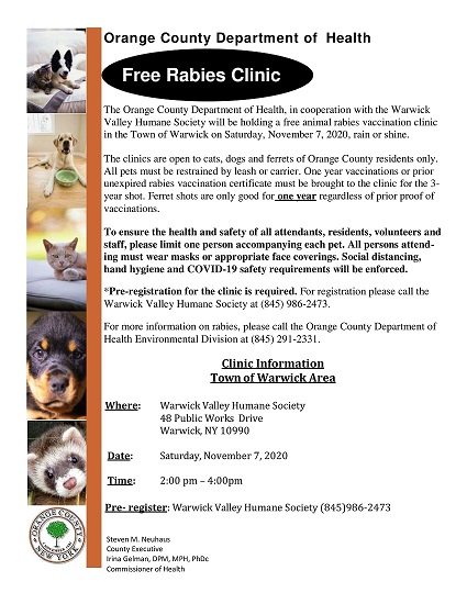 Rabies Clinic Nov 2020